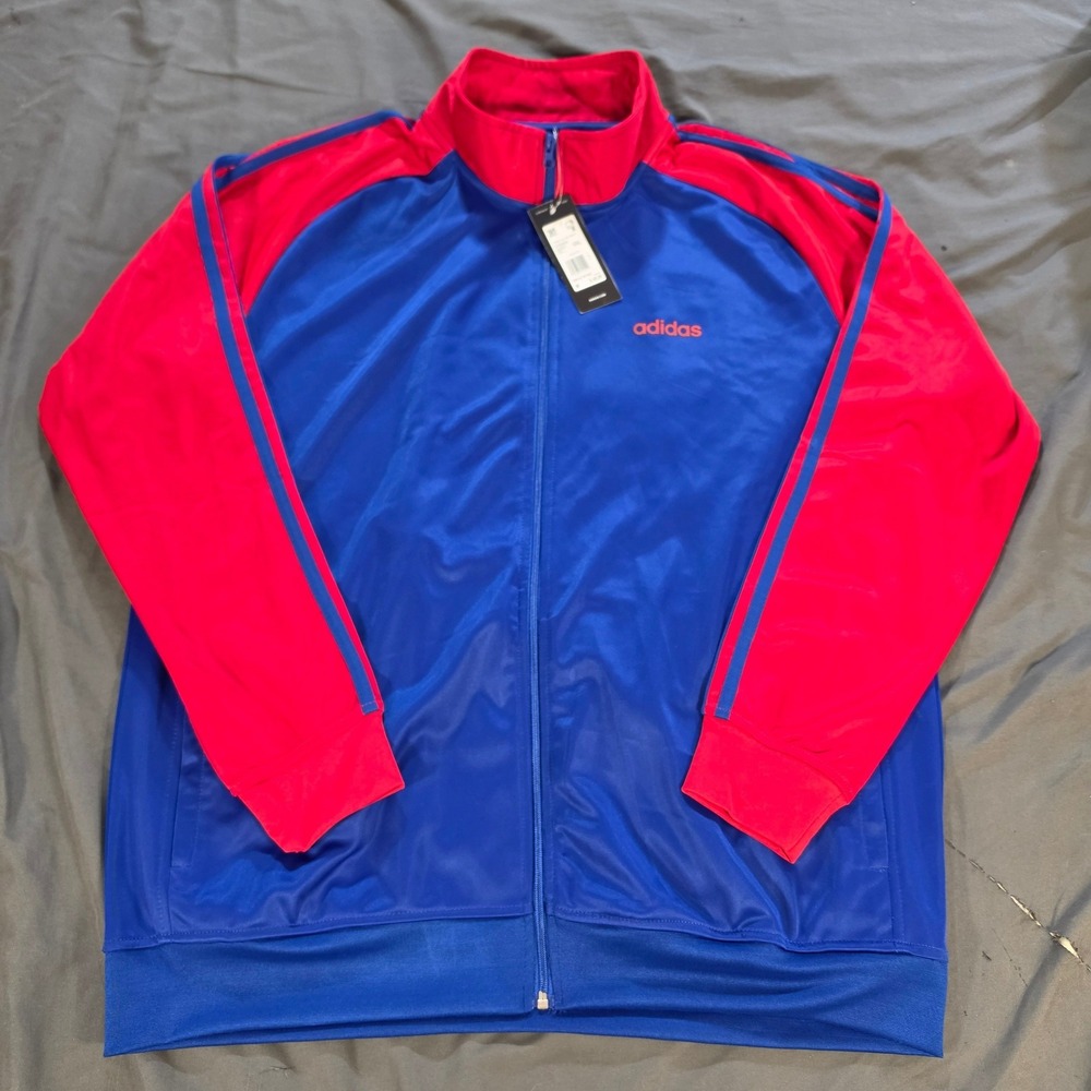 Adidas Tiro 19 Track Jacket Mens 2XL Blue Red Full Zip D95958 New With Tags